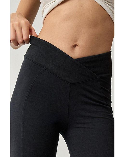 Out From Under Blue Sculpt High Rise Crossover Flare Legging Pant