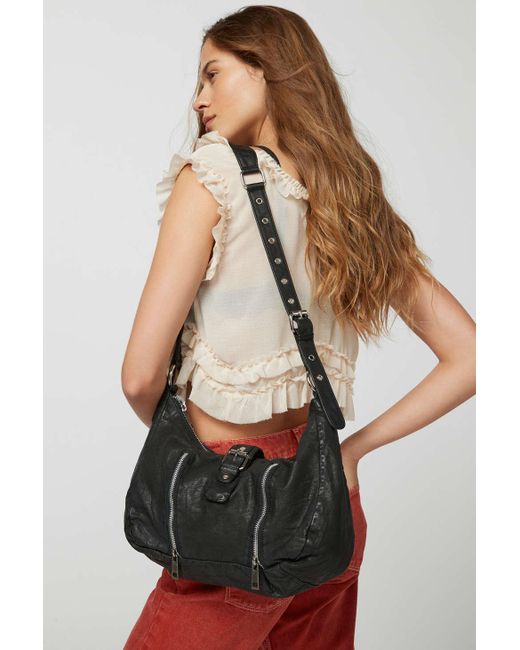 Nunoo Skye Zippered Shoulder Bag In Black,at Urban Outfitters