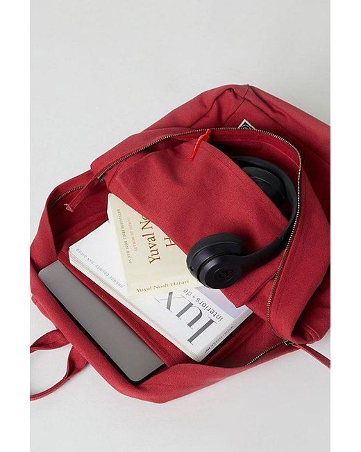 Terra Thread Red Organic Cotton Canvas Backpack for men
