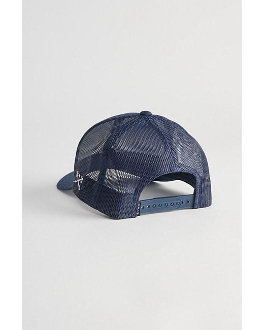 Dark Seas Blue Murre 6-Panel Trucker Hat for men