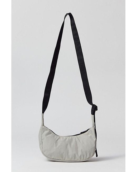 Baggu Black Uo Exclusive Mini Nylon Crescent Bag