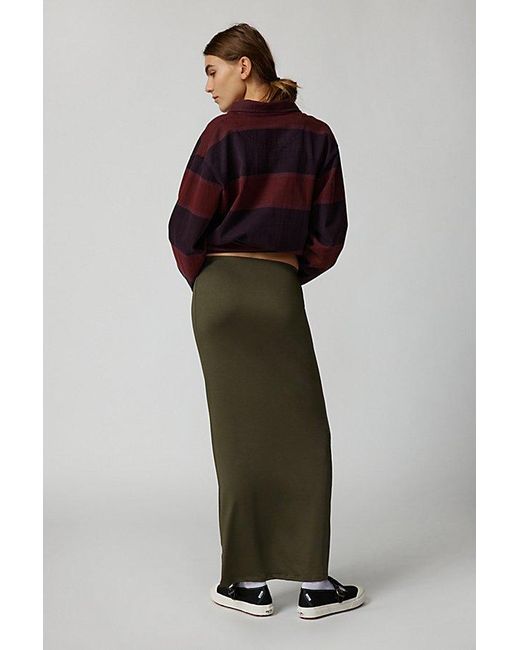 Urban Outfitters Green Uo Dominique Maxi Tube Skirt
