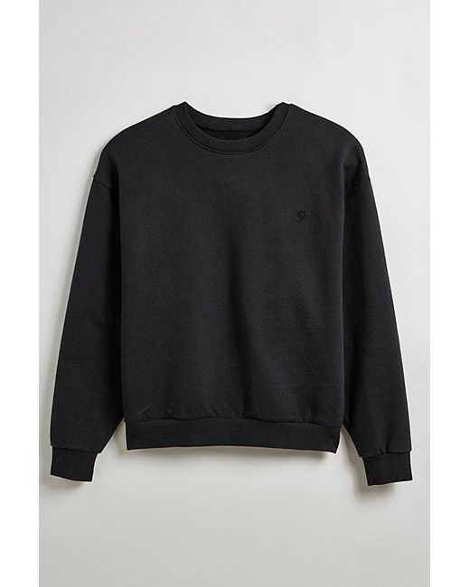 Standard Cloth Black Everyday Crew Neck Sweatshirt for men