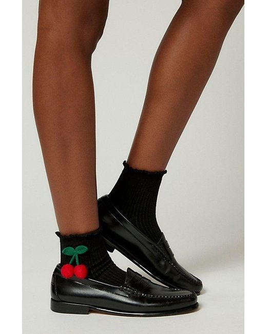 Urban Outfitters Black Cherry 3D Sock