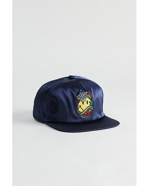 Market Blue X Smiley Souvenir 5-Panel Baseball Hat for men