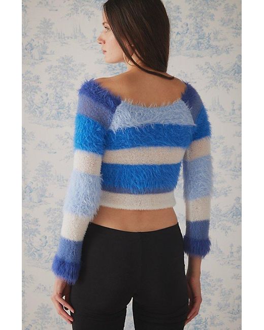Kimchi Blue Blue Kimchi Chloe Stripe Eyelash Sweater