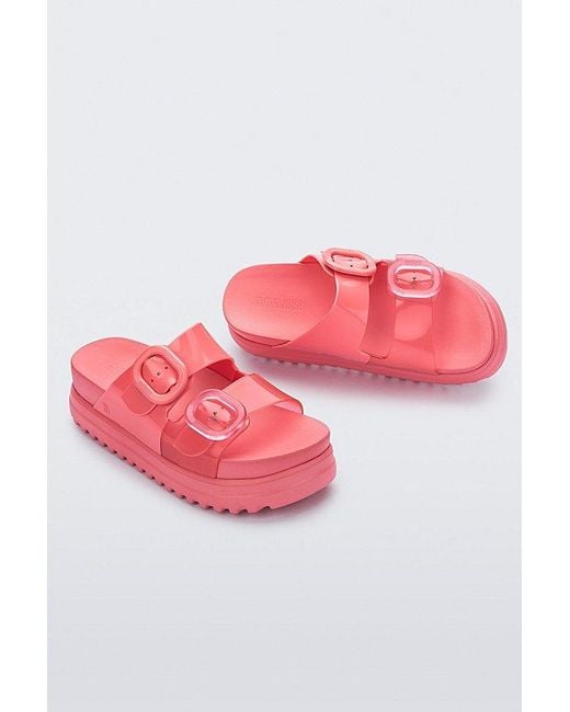Melissa Red Cozy Jelly Platform Slides