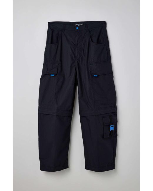 Urban Outfitters Blue Uo Y2k Convertible Rave Cargo Pant In Black,at for men