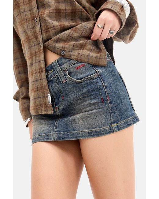 BDG Blue Nova Ultimate Mini Skirt