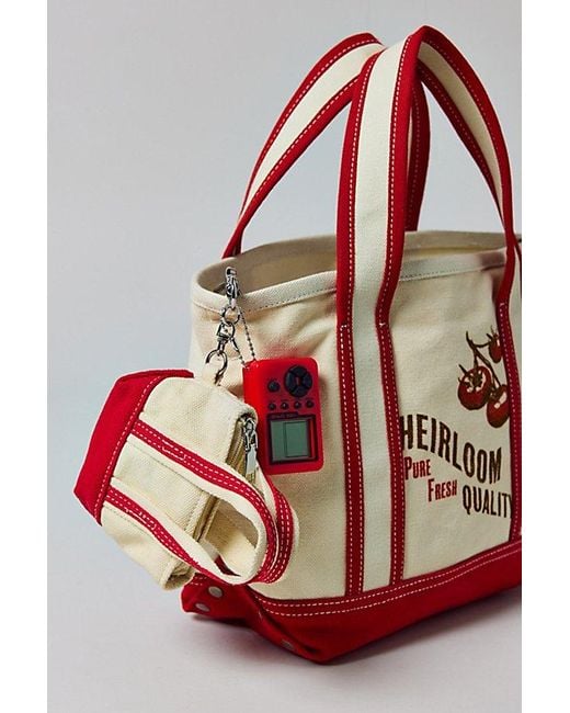 BDG Red Mini Tote Bag Charm Keychain