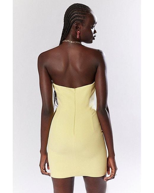 Bardot Eleni 3D Flower Mini Dress in Yellow Lyst