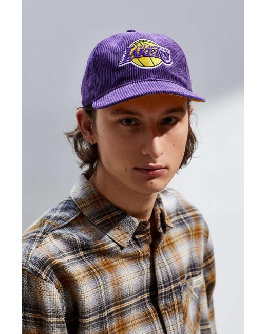 Los Angeles Lakers Vintage Thread Dad Hat - Purple - Throwback