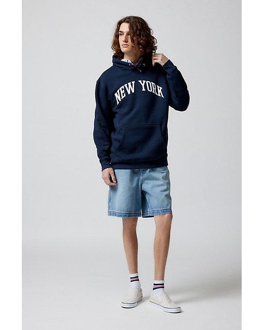Urban Outfitters Blue New York Destination Hoodie Sweatshirt for men