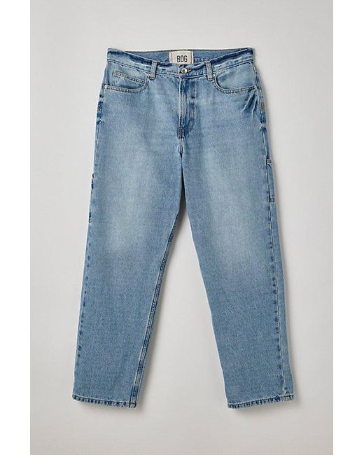 BDG Blue Straight Fit Mid- Rise Utility Jean for men