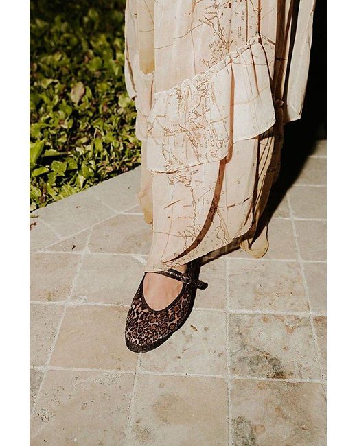 Flabelus Natural Leopard Mary Jane Flat