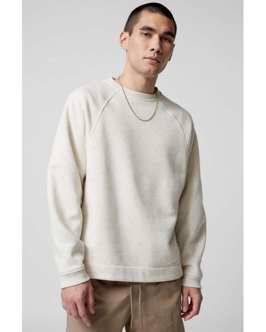 Standard Cloth White Oversized Crew Neck Sweatshirt for men