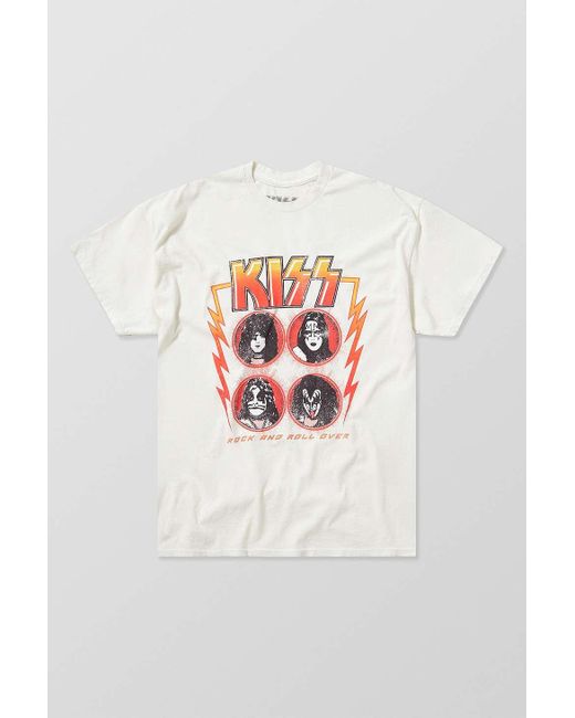Urban Outfitters White Uo Kiss Band T-shirt for men