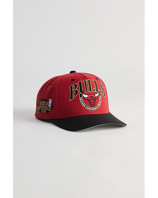 Mitchell & Ness Red Crown Jewels Pro Chicago Bulls Snapback Hat for men