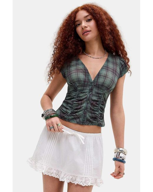 Motel White Ninon Lace Skirt