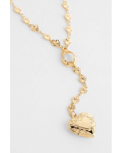 Urban Outfitters White Uo Delicate Heart Lariat Necklace