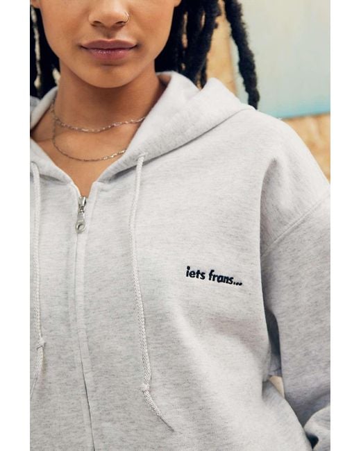 iets frans. Ash Grey Zip up Hoodie in Grey Lyst UK