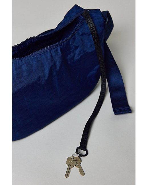 Baggu Blue Medium Nylon Crescent Bag