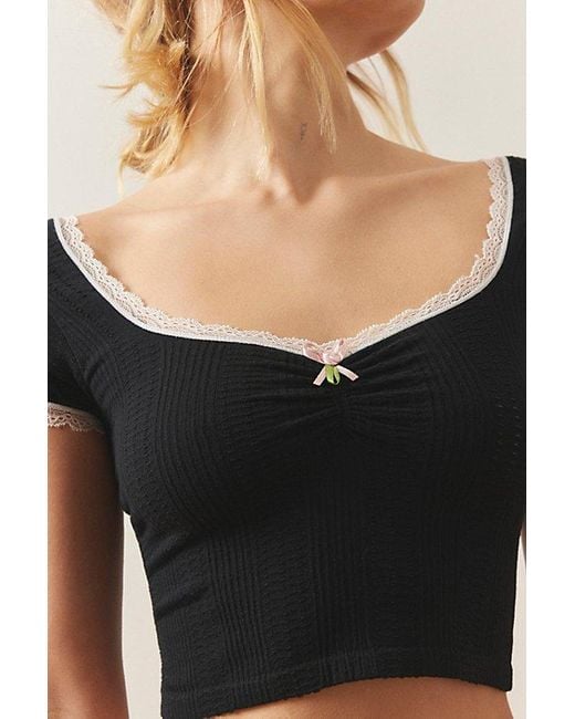 Out From Under Black Gabriella Seamless Baby Tee