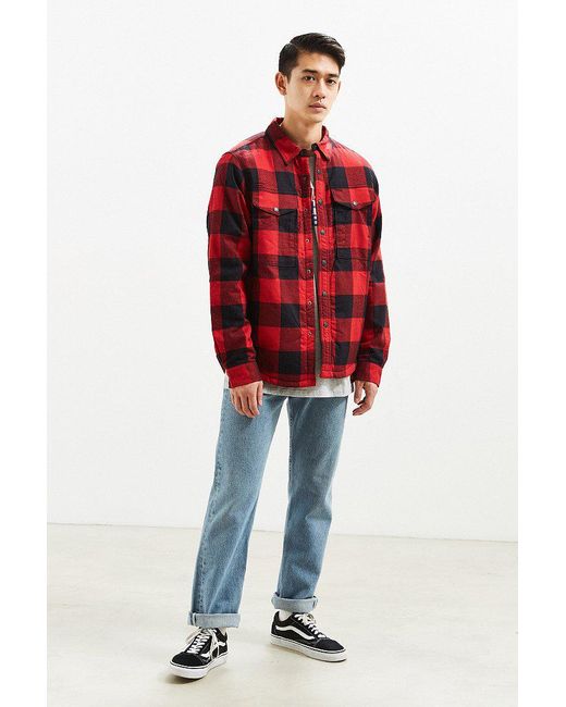 Plaid Sherpa Shirt Jacket 