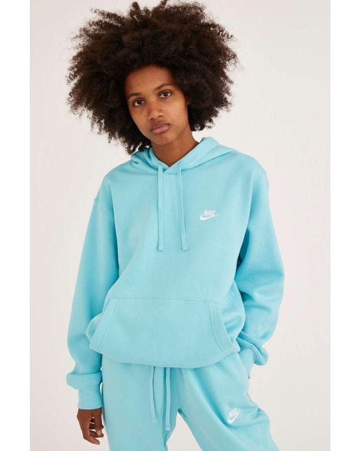 Nike Swoosh Fleece Hoodie Sweatshirt in Blue | Lyst Canada