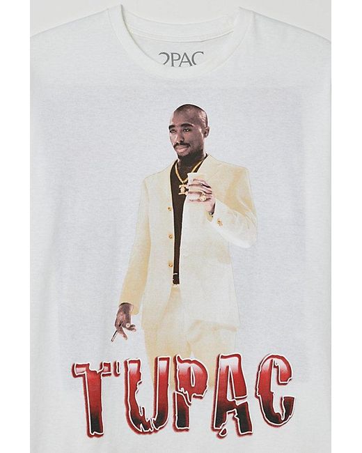 Urban Outfitters White Tupac Thug Life Tee for men