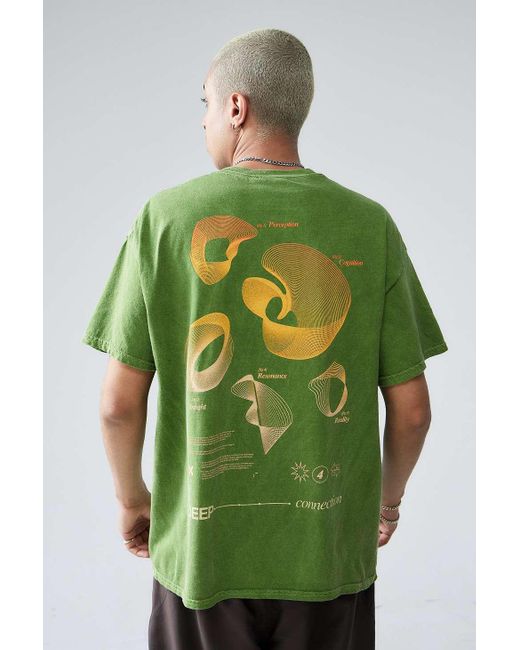 Urban Outfitters Green Uo Deep Connection T-shirt for men