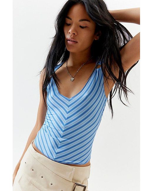 Urban Outfitters Blue Uo Kamila Ring Tank Top