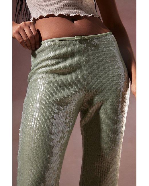 Kimchi Blue Brown Kimchi Lily Sequin Flare Pant