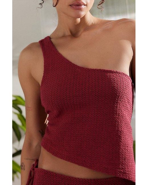 Out From Under Red Boardwalk One-Shoulder Top