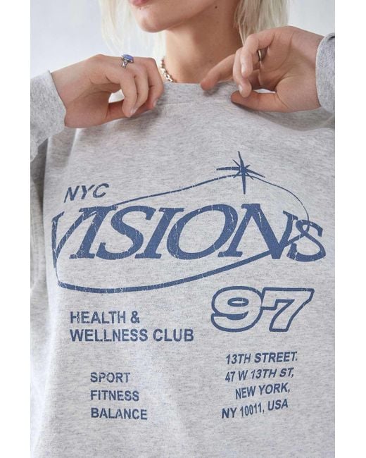 Urban Outfitters Gray Uo Marl Nyc Visions Sweatshirt