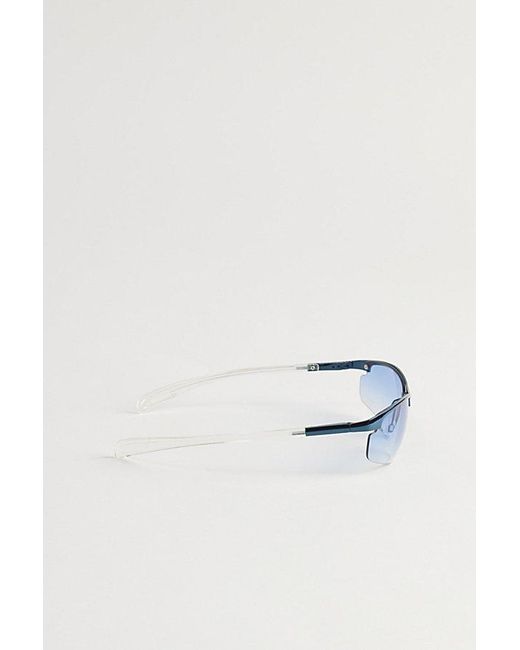 Urban Outfitters Blue Nikko Metal Shield Sunglasses for men
