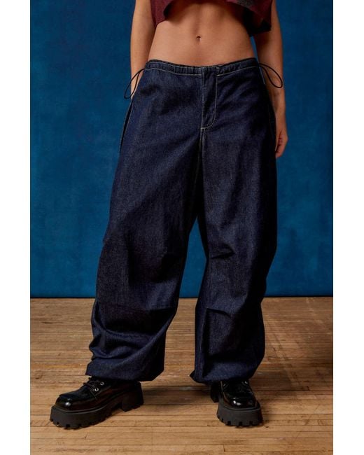 BDG Baggy Low-rise Tech Jean In Dark Blue,at Urban Outfitters