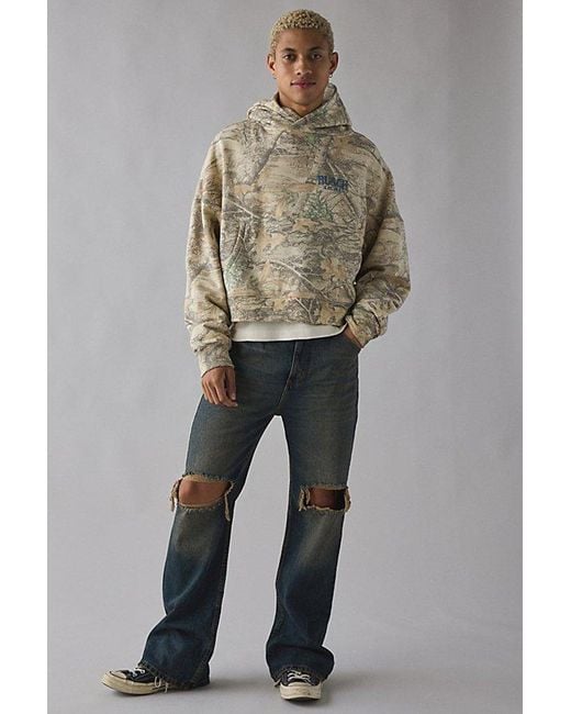 BDG Gray Kenny Destructed Flare Jean for men
