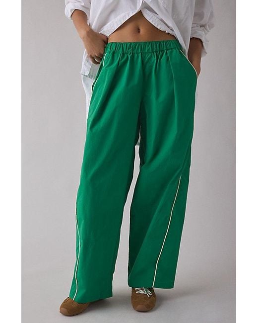 BDG Green Best Yet Baggy Wide Leg Track Pant