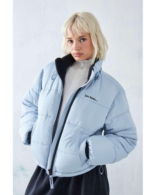 iets frans Blue Recycled Water Resistant 90s Riley Puffer Jacket