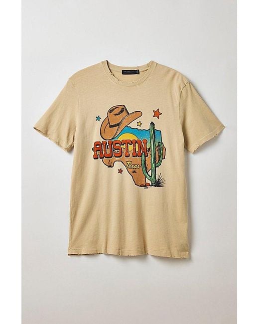 Urban Outfitters Natural Austin Texas Graphic Tee for men
