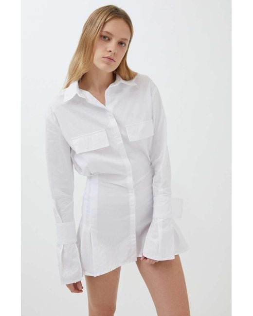 Lioness Button-down Shirt Dress in White | Lyst Canada