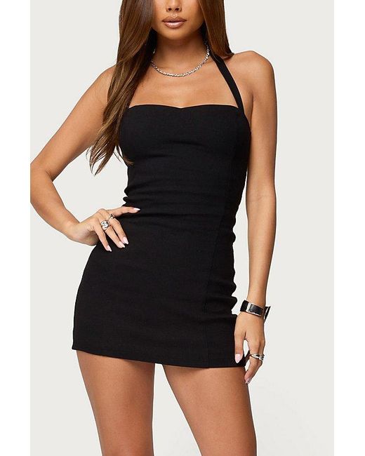 low cut mini dresses Going Places Low Back Mini Dress Off White