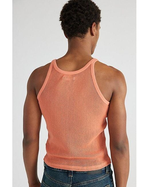 Urban Outfitters Gray Uo Slim Mesh Singlet Tank Top for men