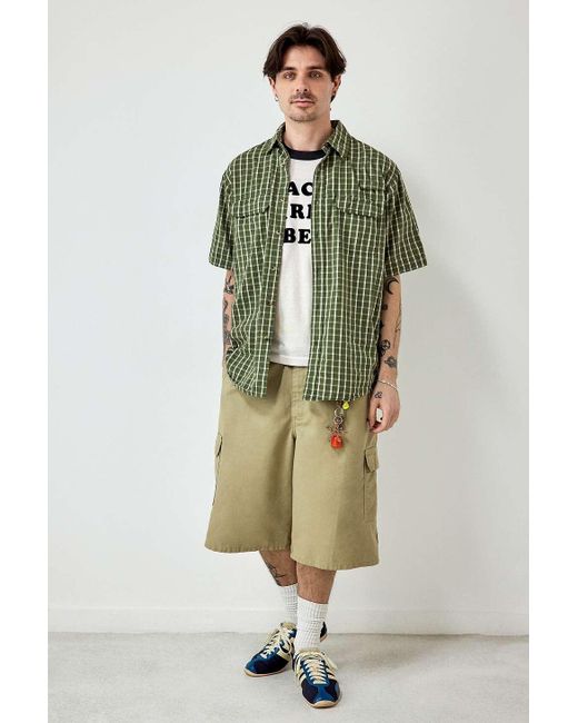 Urban Renewal Green Vintage Beige Dickies Shorts for men