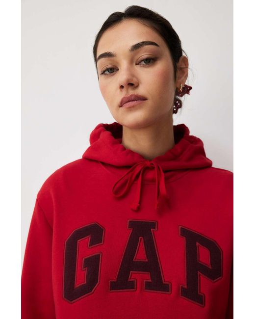 Gap Red Heritage Logo Hoodie