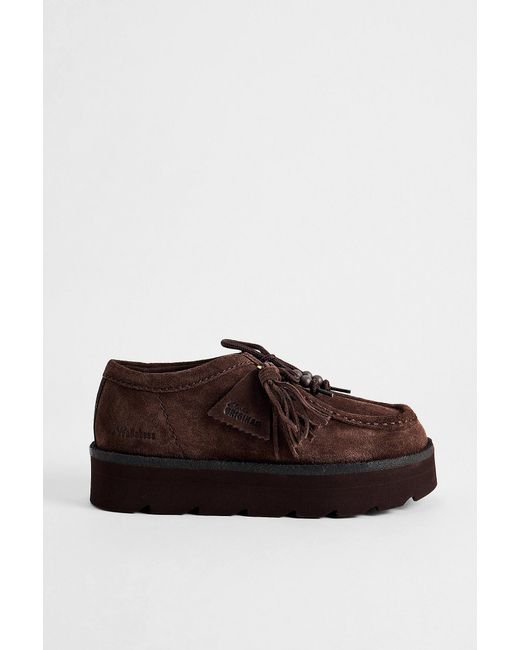 Clarks Chocolate Brown Suede Meare Walla Shoes