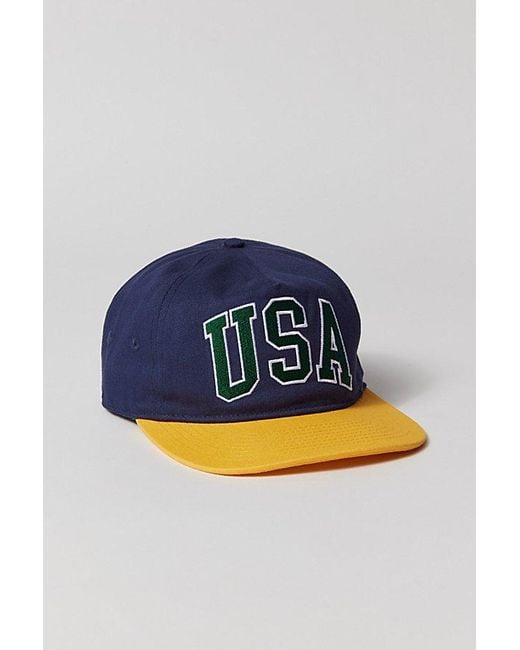 Urban Outfitters Blue Usa Snapback Hat for men