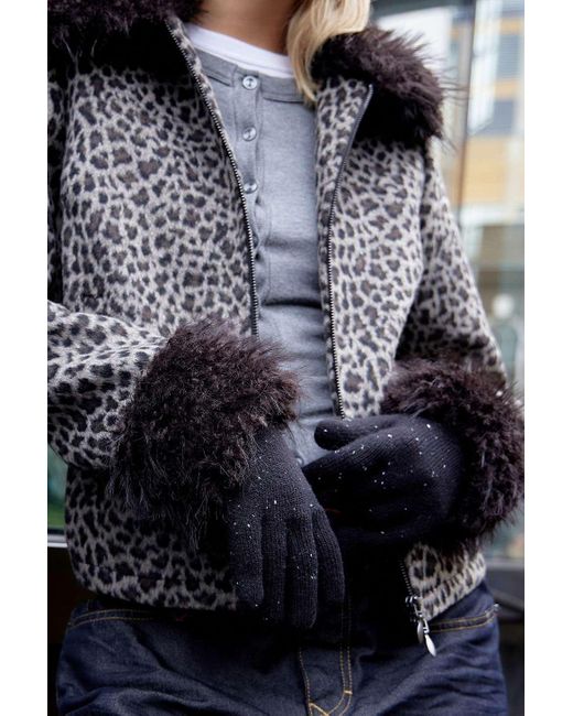 Urban Outfitters Gray Uo Super-soft Gloves