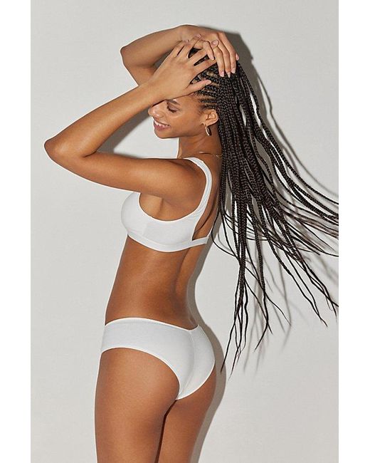Out From Under White Back To Basics V-Waist Cheeky Undie